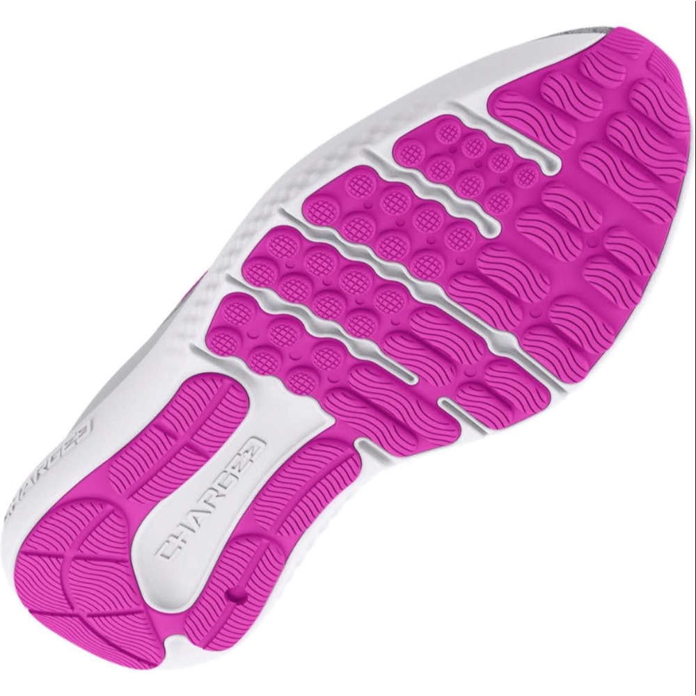 女款 UA Charged Surge 4 灰粉 透氣 休閒慢跑鞋 版型正常-細節圖3