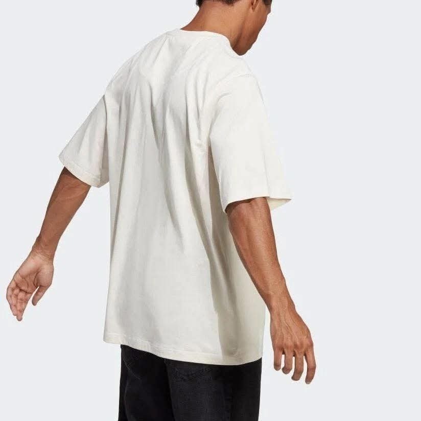 男子 Adidas Lounge 米色 中磅數 休閒 素T 短袖上衣 定價1290-細節圖5