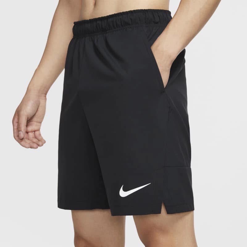 男子 NIKE DRY-FIT FLEX 黑色 透氣 排汗 運動 訓練短褲-細節圖7