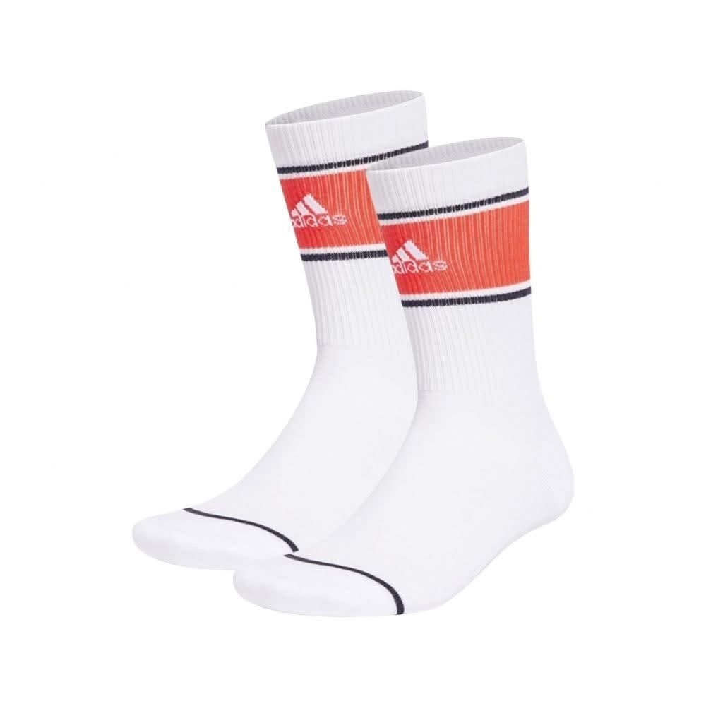 男子 ADIDAS CRW SPWBLOCK 2P 白橘黑 中長筒 休閒襪 2雙一組 定價590-細節圖2