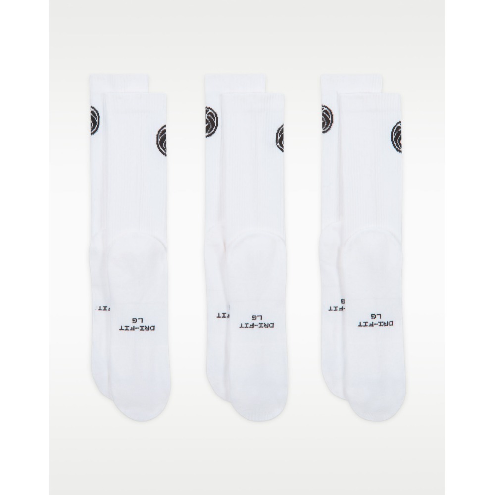 新款 Nike Everyday Elevated 白色 厚底 約到小腿肚 籃球襪 三雙1組-細節圖2