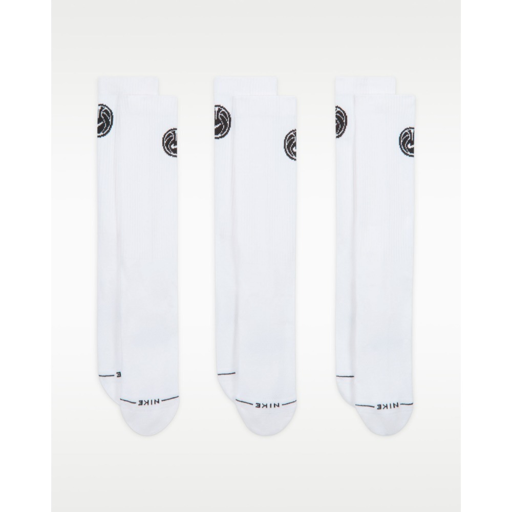 新款 Nike Everyday Elevated 白色 厚底 約到小腿肚 籃球襪 三雙1組-細節圖3