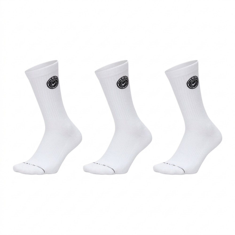 新款 Nike Everyday Elevated 白色 厚底 約到小腿肚 籃球襪 三雙1組-細節圖4