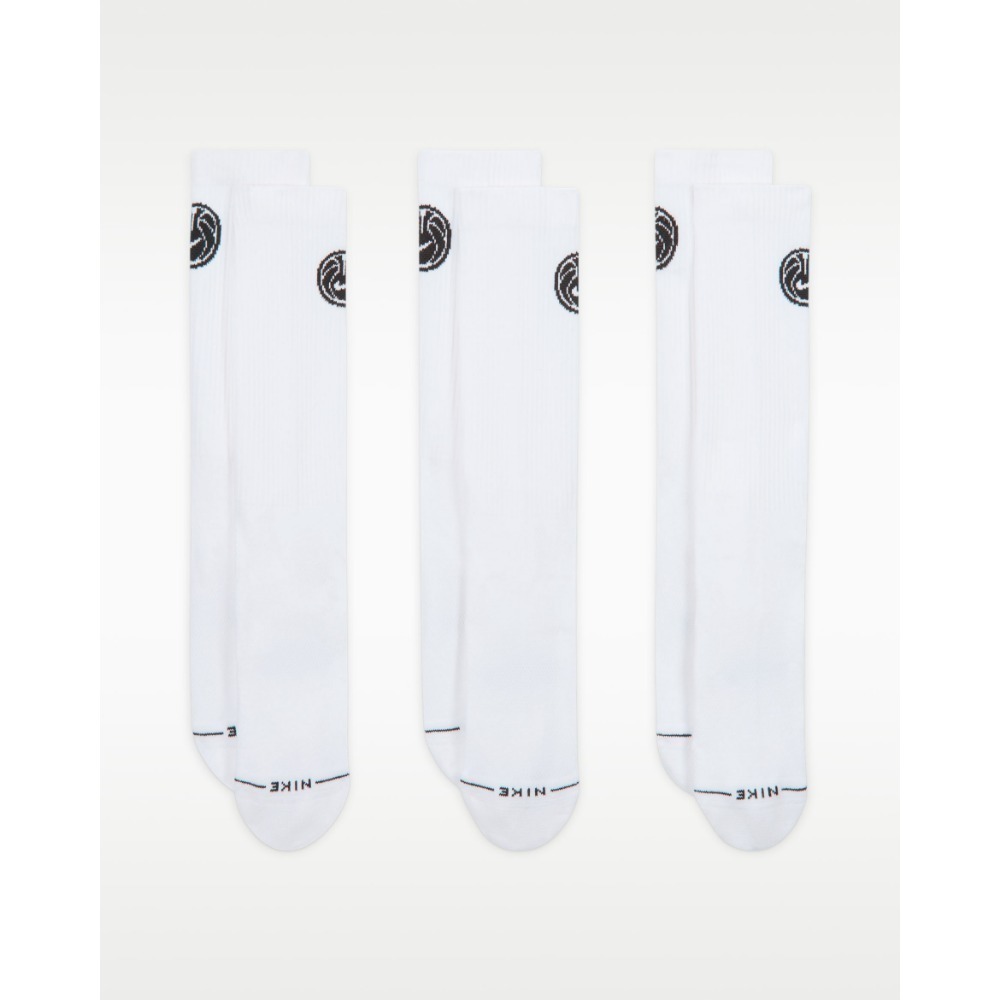 新款 Nike Everyday Elevated 白色 厚底 約到小腿肚 籃球襪 三雙1組-細節圖3