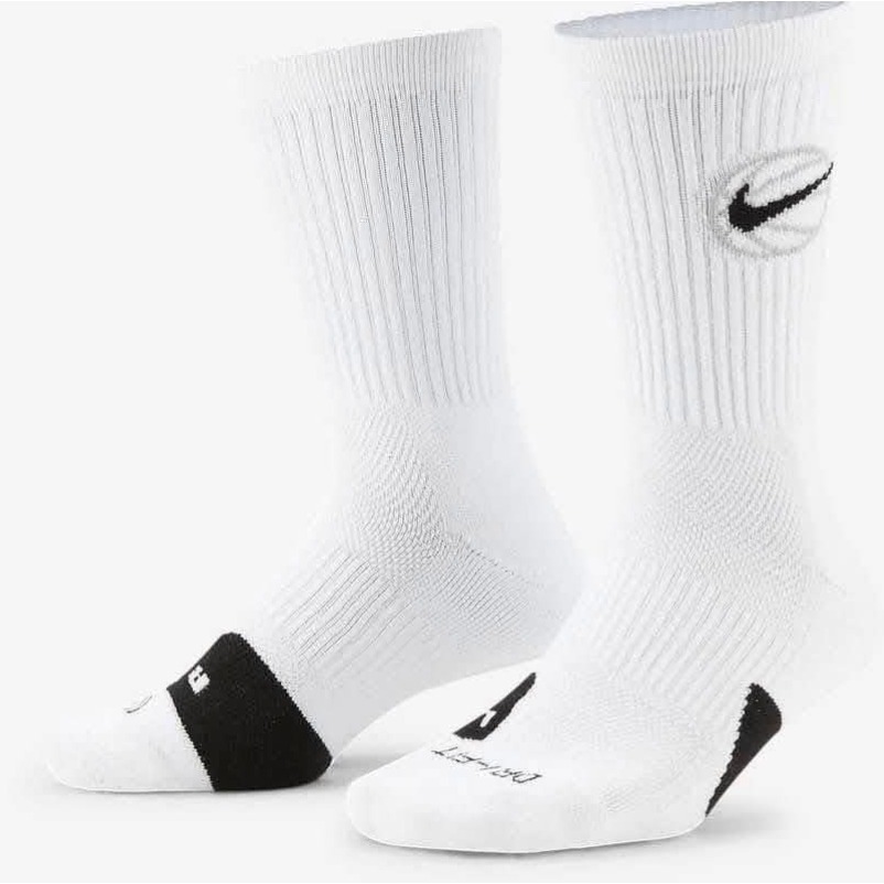 NIKE ELITE EVERYDAY CREW 白色 厚底 約到小腿肚 菁英籃球襪 三雙一組 定價650-細節圖7
