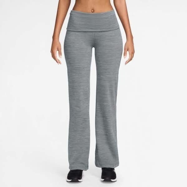 女子 NIKE AS W NK DF ONE HR FLDOVR PANT 灰色 吸濕排汗 高腰 彈性 訓練長褲