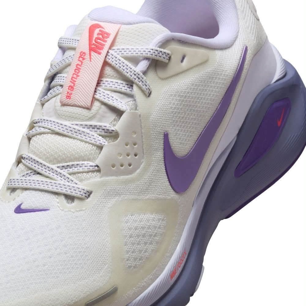 女款 NIKE W STRUCTURE 26 米白紫 緩震 慢跑鞋 定價3500