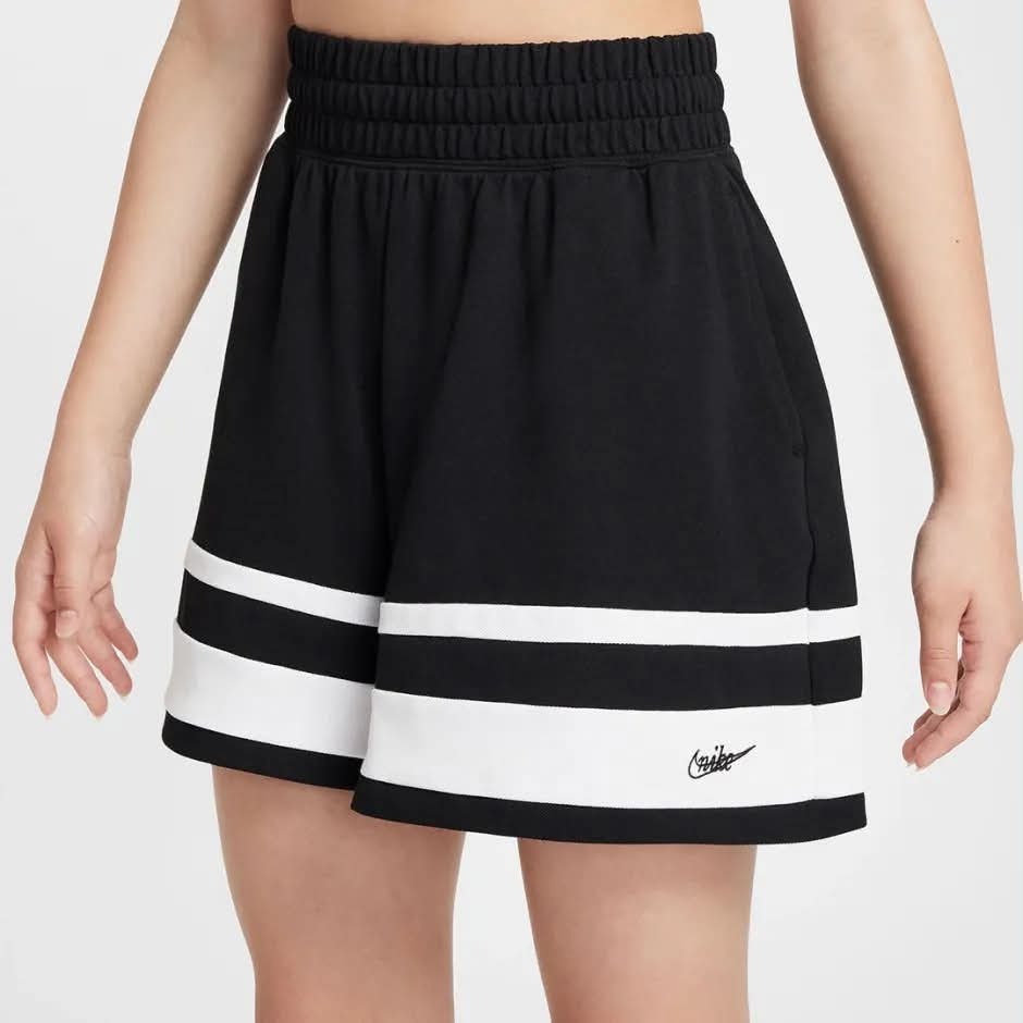 女大童 NIKE SPORTSWEAR 黑白 寬褲管 休閒短褲 定價1080