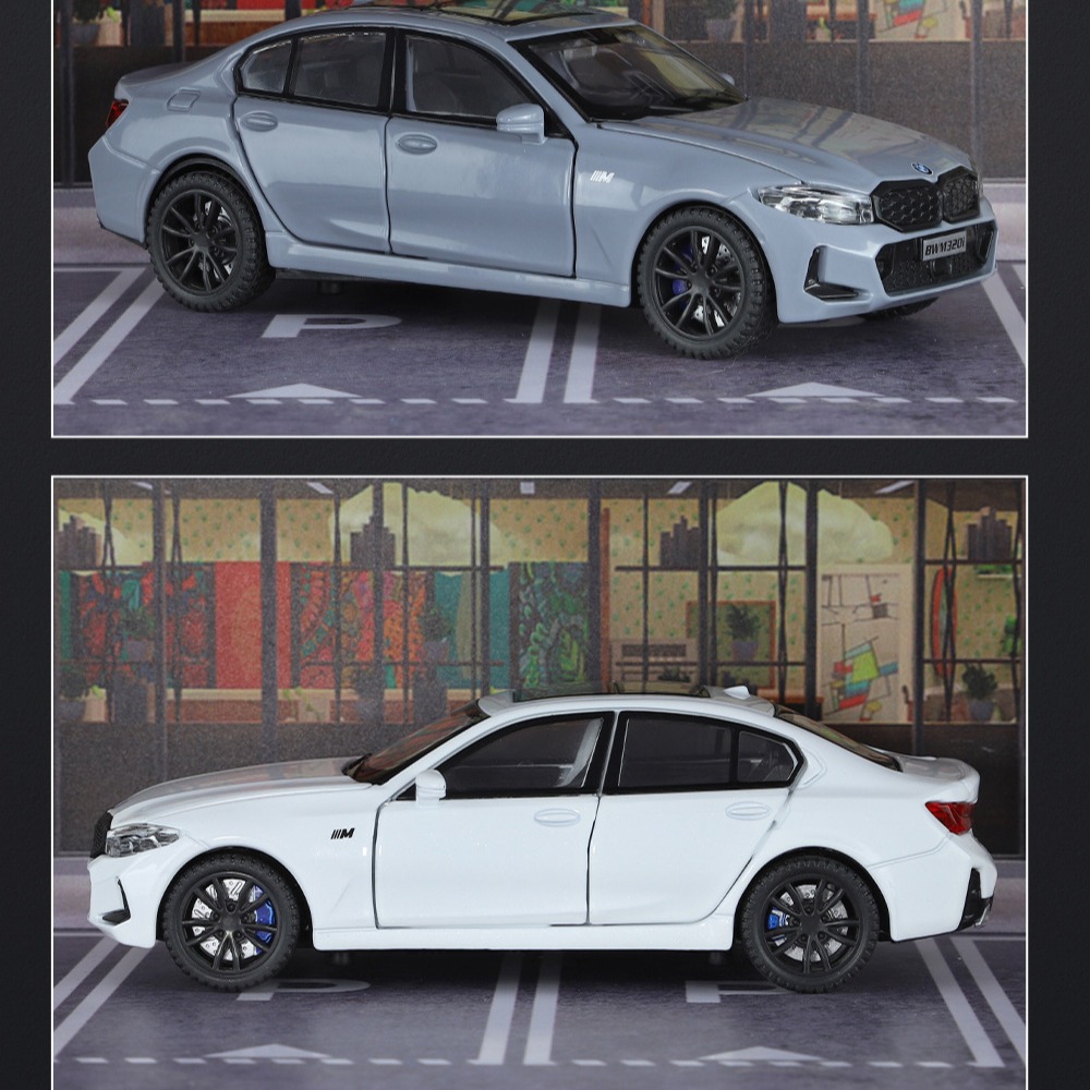 【現貨】模型車 BMW 320i 330i G20 寶馬 轎車 聲光 迴力車 1:32 合金模型 汽車 Msport-細節圖10