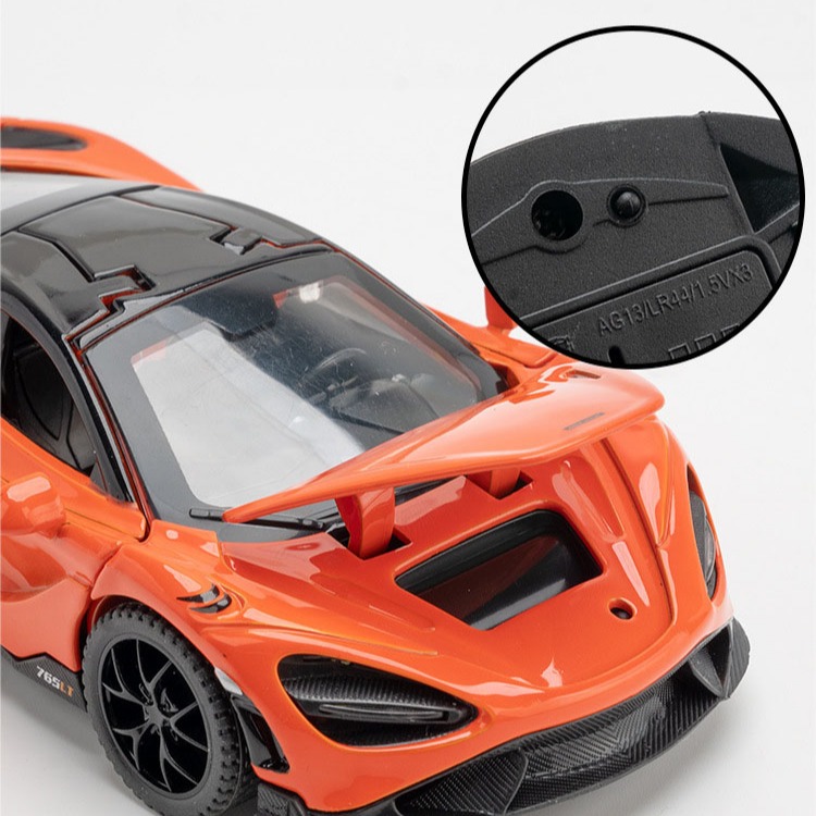 【現貨】模型車 麥拉倫 McLaren 765LT V8 720S聲光 迴力車 1:32 合金模型 超跑-細節圖3