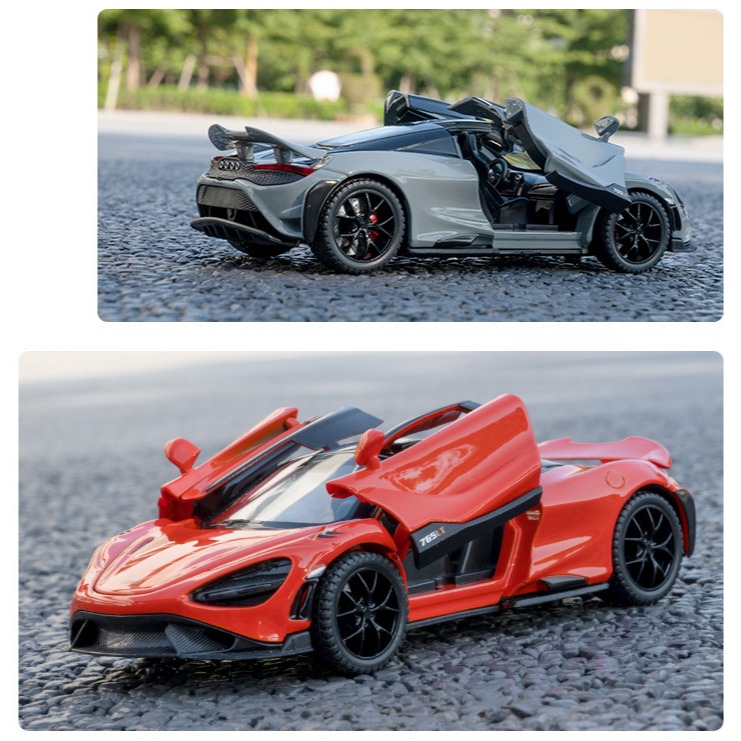 【現貨】模型車 麥拉倫 McLaren 765LT V8 720S聲光 迴力車 1:32 合金模型 超跑-細節圖10