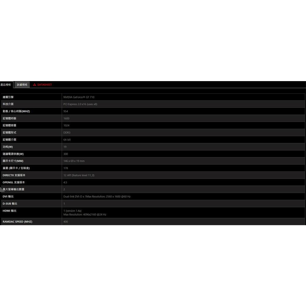 MSI 微星 GT 710 1G D3H LP顯示卡-細節圖2