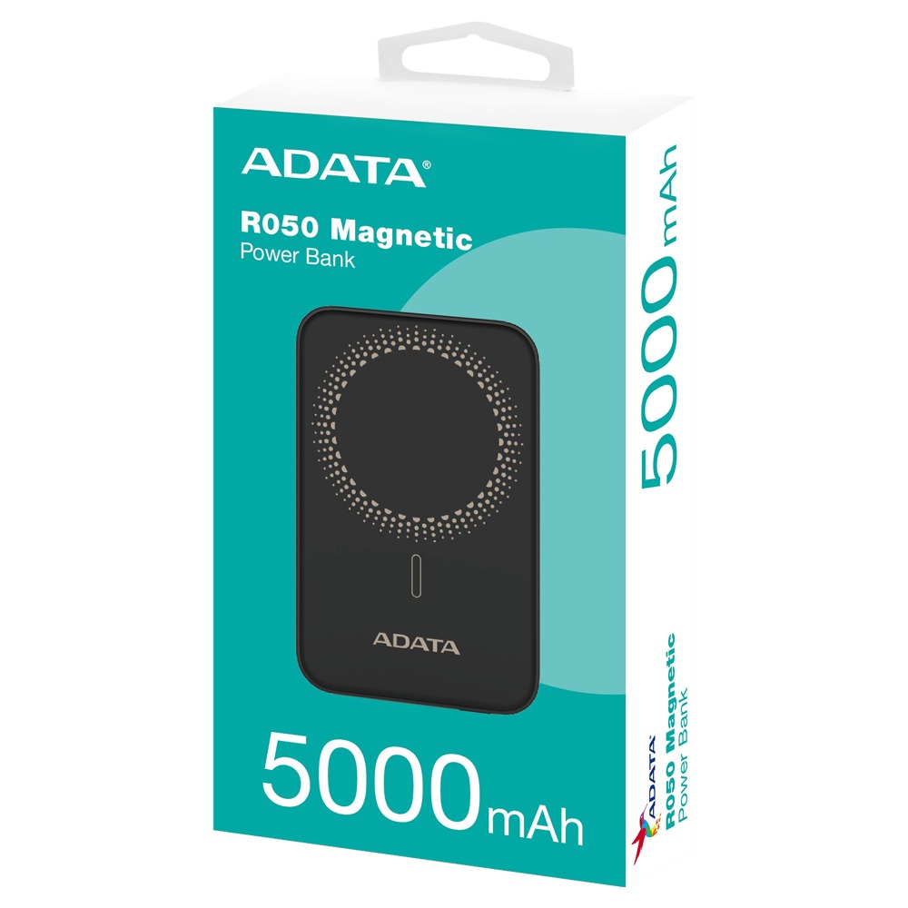 【ADATA 威剛】R050 5000mAh 無線磁吸快充 20W PD/QC極速快充行動電源-細節圖2