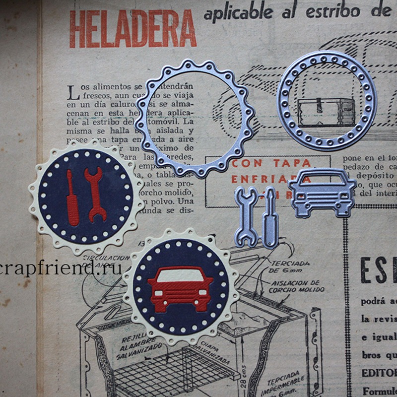 [CT988]《板手小汽車》DIY相冊卡片製作工具切割模板切割刀模 TBABB-細節圖3