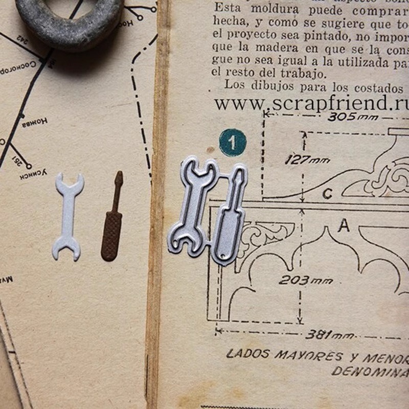 [CT988]《板手小汽車》DIY相冊卡片製作工具切割模板切割刀模 TBABB-細節圖4