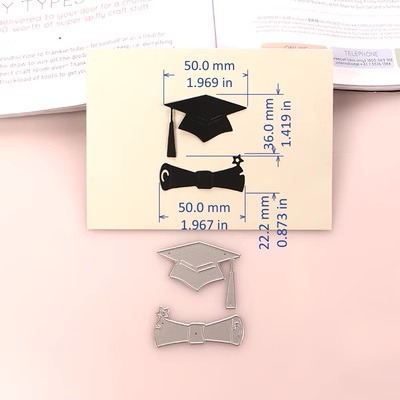 [CT979]《畢業學士帽證書》DIY相冊卡片製作工具切割模板切割刀模 TB0CG-細節圖2