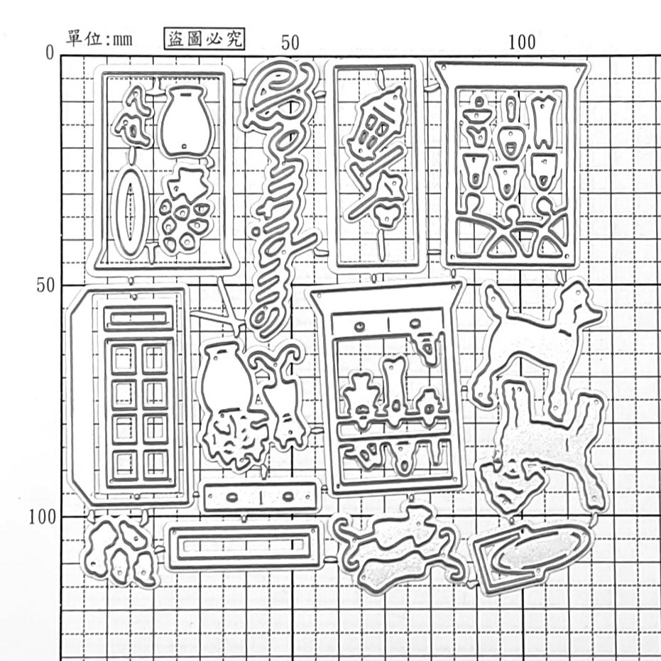 [CT954]《房間裝飾》DIY相冊卡片製作工具切割模板切割刀模 TB0CB-細節圖6