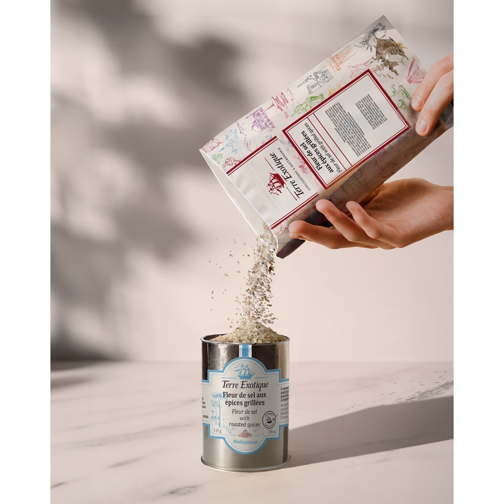 【老街烘焙坊】法國Terre Exotique 泰芮香料 碳烤風味香料馬達加斯加鹽之花 110g (原裝現貨)-細節圖3