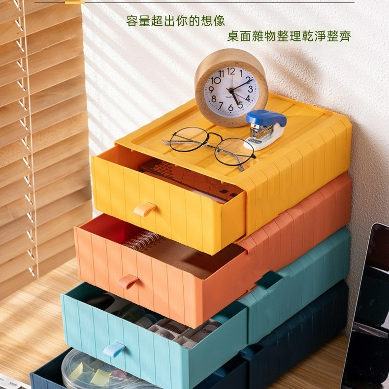 💕台灣現貨💕多功能桌面收納盒 雙尺寸任選 桌上收納 飾品收納 化妝品收納 文具收納 口罩收納 置物盒 辦公室 收納-細節圖2