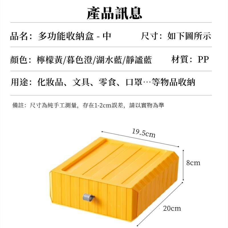 💕台灣現貨💕多功能桌面收納盒 雙尺寸任選 桌上收納 飾品收納 化妝品收納 文具收納 口罩收納 置物盒 辦公室 收納-細節圖4