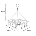💕快速出貨 免運💕鋁合金曬衣架 20夾 不鏽鋼曬衣架 曬襪架 夾子 晾衣架 曬衣架 衣夾 曬襪夾 襪夾 內衣夾 台灣現貨-規格圖5