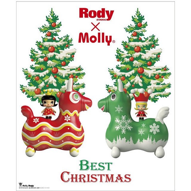 Rody x Molly 存錢筒 跳跳馬 2012年 熱鬧新年版+冰晶聖誕版 2款合售-細節圖2
