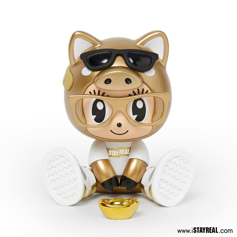限量 STAYREAL 公仔 汪汪鼠小小公仔特金版、噗～豬豬鼠小小公仔特金版-規格圖8
