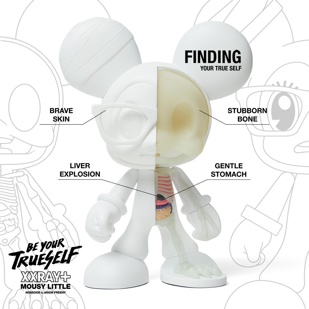STAYREAL TTF 限量販售 不二良 白色夜光版  No2Good X Jason Freeny 解剖鼠小小公仔-細節圖4