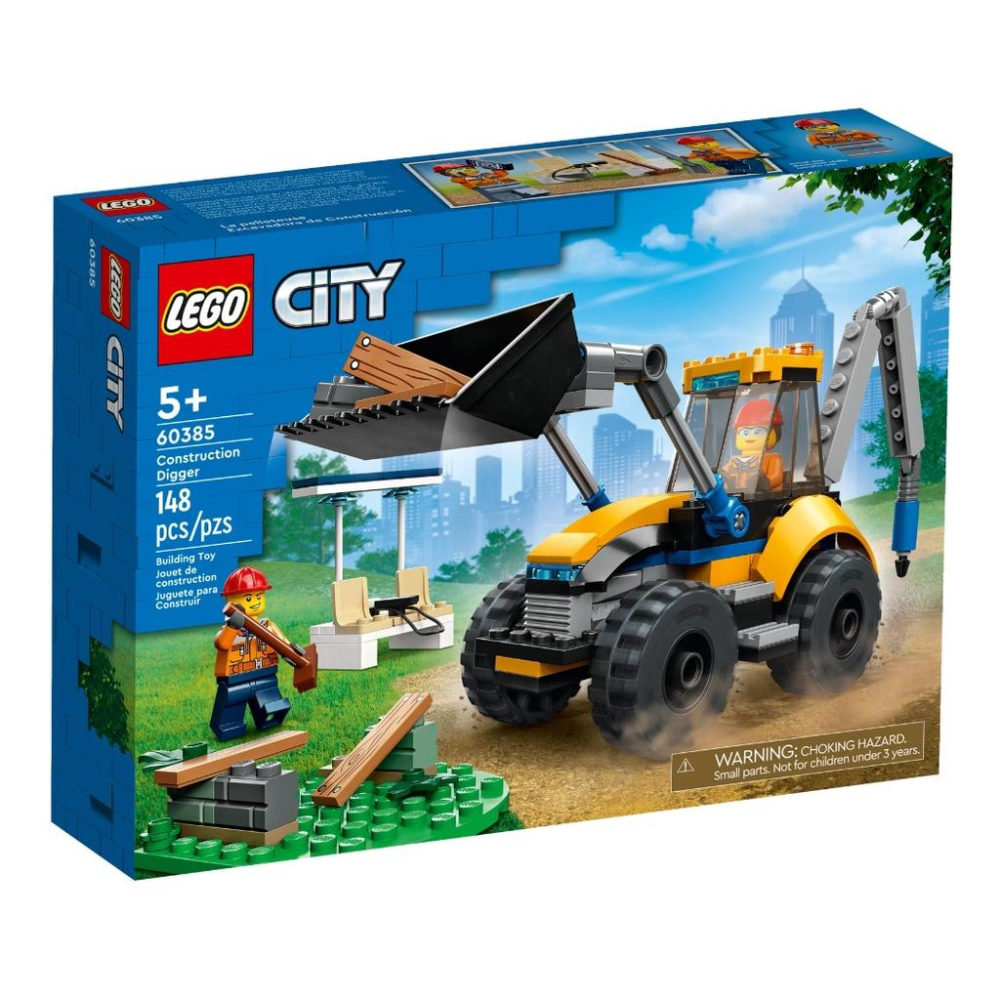 【磚星球】樂高 LEGO 60385 城市系列 工程挖土機 Construction Digger-細節圖2