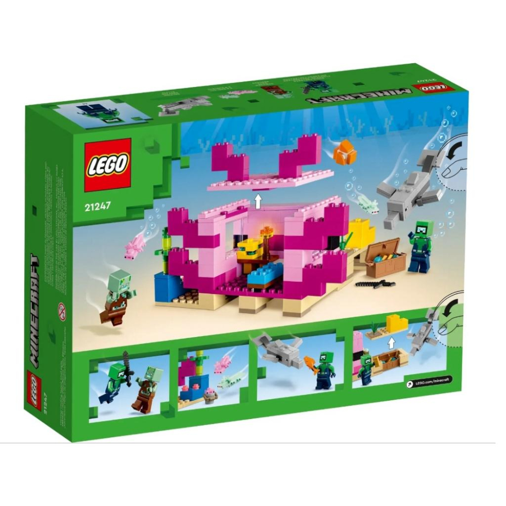 【磚星球】樂高 LEGO 21247 當個創世神 蠑螈屋 The Axolotl House-細節圖2