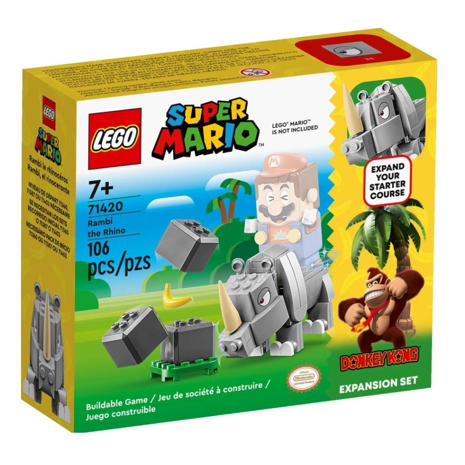 【磚星球】樂高 LEGO 71420 瑪莉歐 犀牛蘭比 Rambi the Rhino-細節圖2