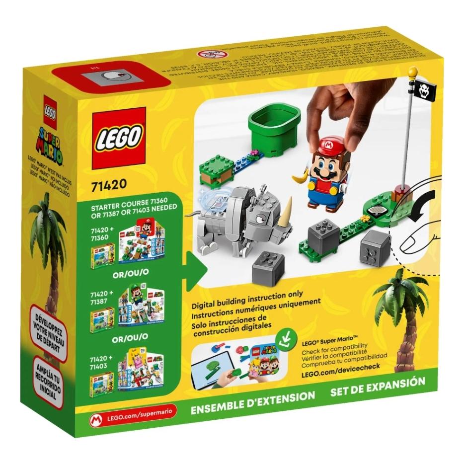 【磚星球】樂高 LEGO 71420 瑪莉歐 犀牛蘭比 Rambi the Rhino-細節圖4
