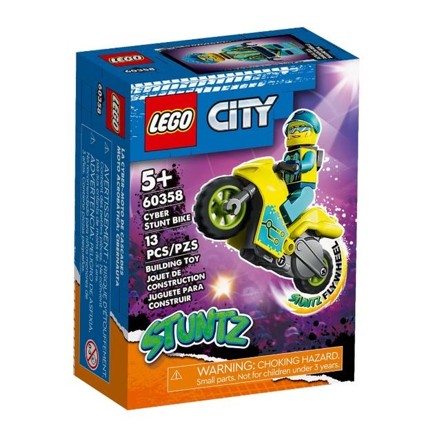 【磚星球】樂高 LEGO 60358 城市系列 網路特技摩托車 Cyber Stunt Bike-細節圖2