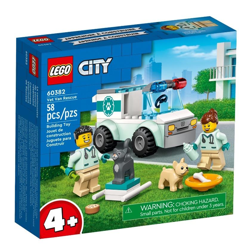 【磚星球】樂高 LEGO 60382 城市系列 獸醫廂型車救援 Vet Van Rescue-細節圖2