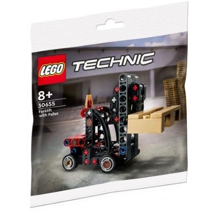 【磚星球】樂高 LEGO 30655 動力科技 堆高機 Forklift with Pallet-細節圖2