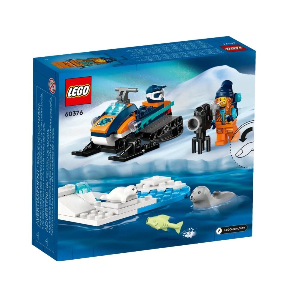 【磚星球】樂高 LEGO 60376 城市系列 北極探險家雪上摩托車 Arctic Snowmobile-細節圖4