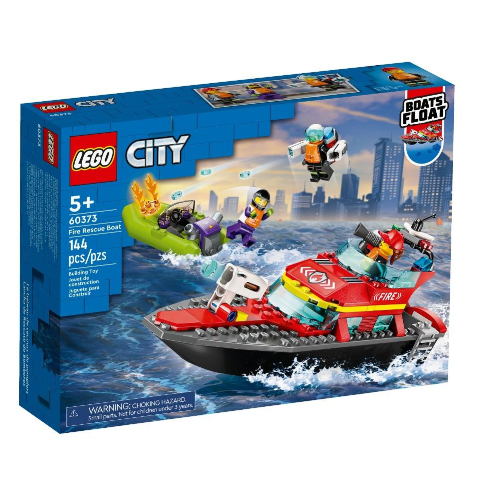 【磚星球】樂高 LEGO 60373 城市系列 消防救援船 Fire Rescue Boat-細節圖2