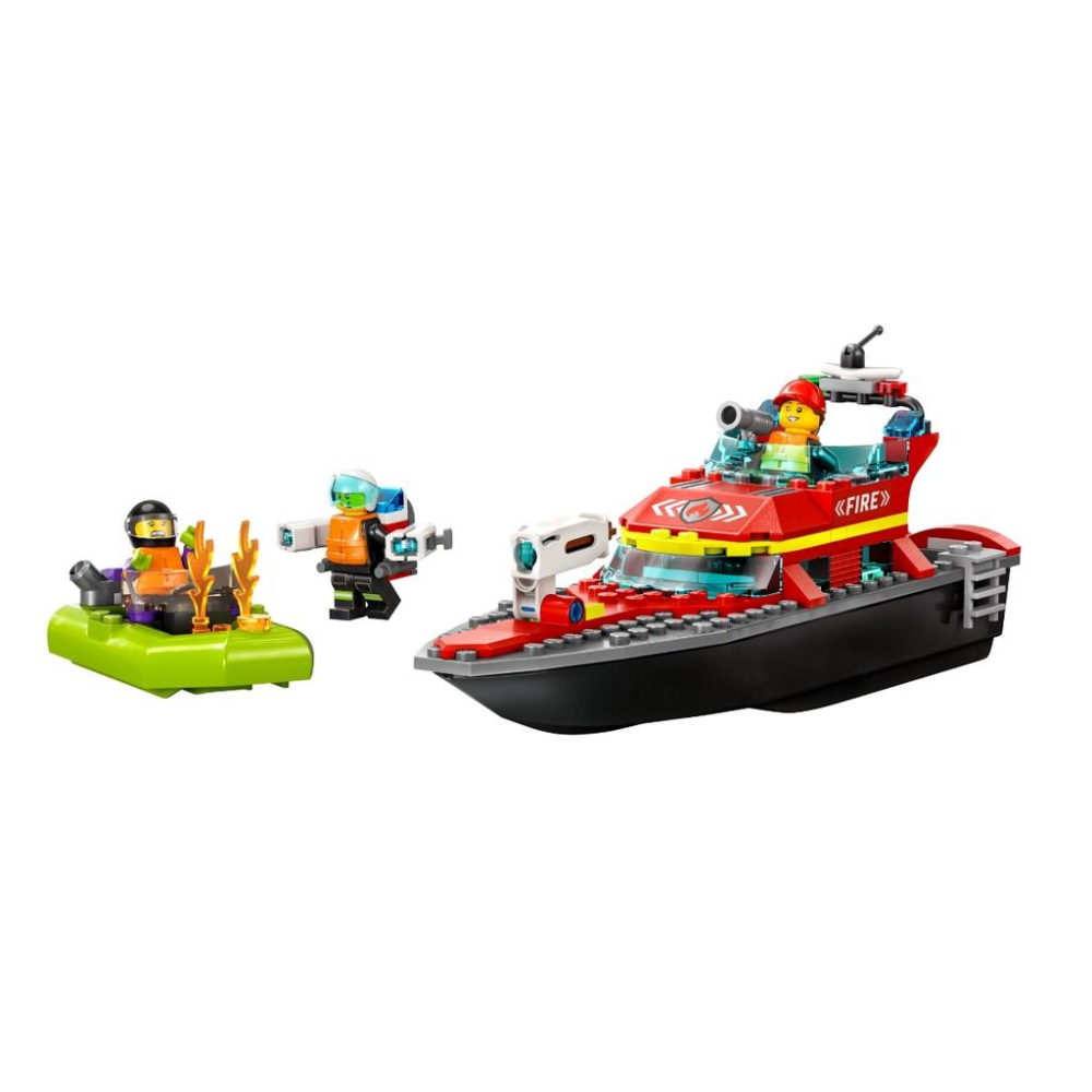 【磚星球】樂高 LEGO 60373 城市系列 消防救援船 Fire Rescue Boat-細節圖3