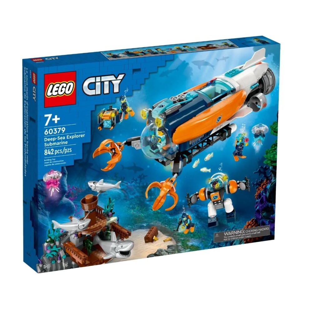 【磚星球】樂高 LEGO 60379 城市系列 深海探險家潛水艇 Deep-Sea Explorer Submarine-細節圖2