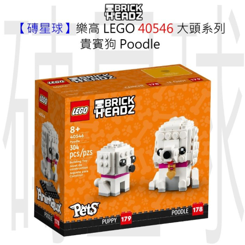 【磚星球】樂高 LEGO 40546 大頭系列 貴賓狗 Poodle