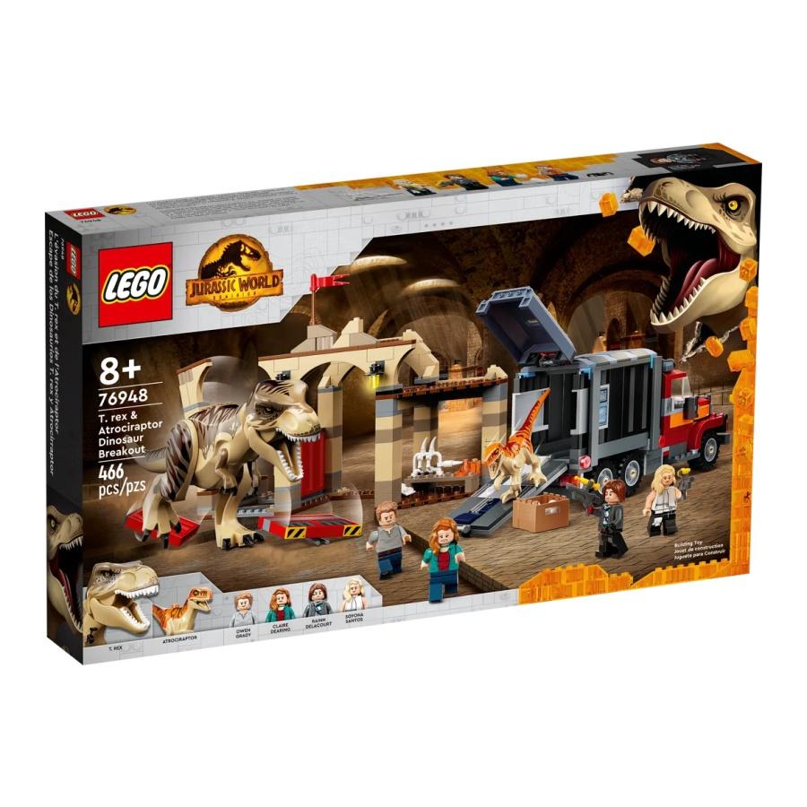 【磚星球】樂高 LEGO 76948 侏羅紀世界系列 霸王龍和野蠻盜龍逃脫 Dinosaur Breakout-細節圖2