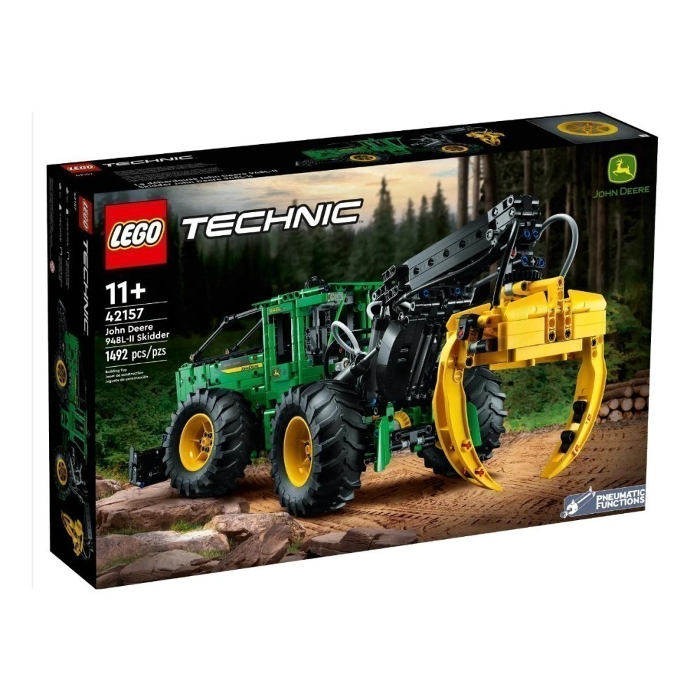 【磚星球】樂高 LEGO 42157 動力科技 John Deere 948L-II Skidder-細節圖2