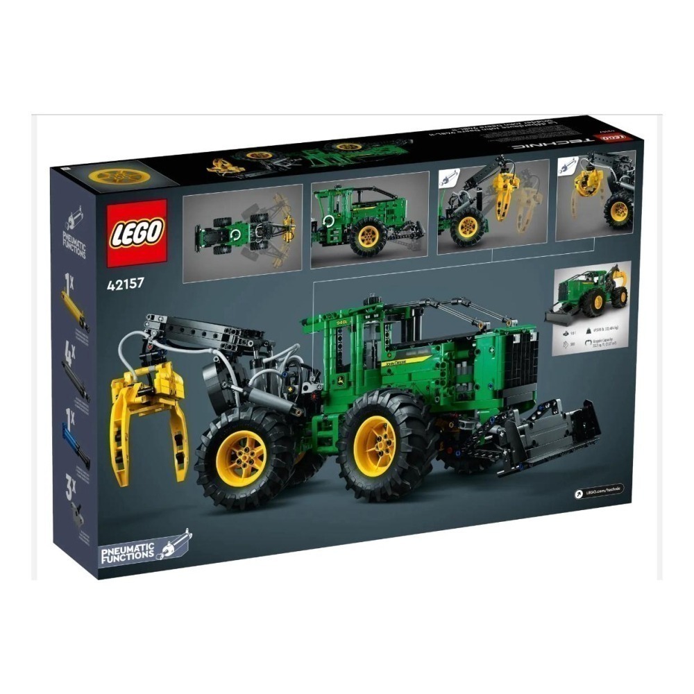 【磚星球】樂高 LEGO 42157 動力科技 John Deere 948L-II Skidder-細節圖4