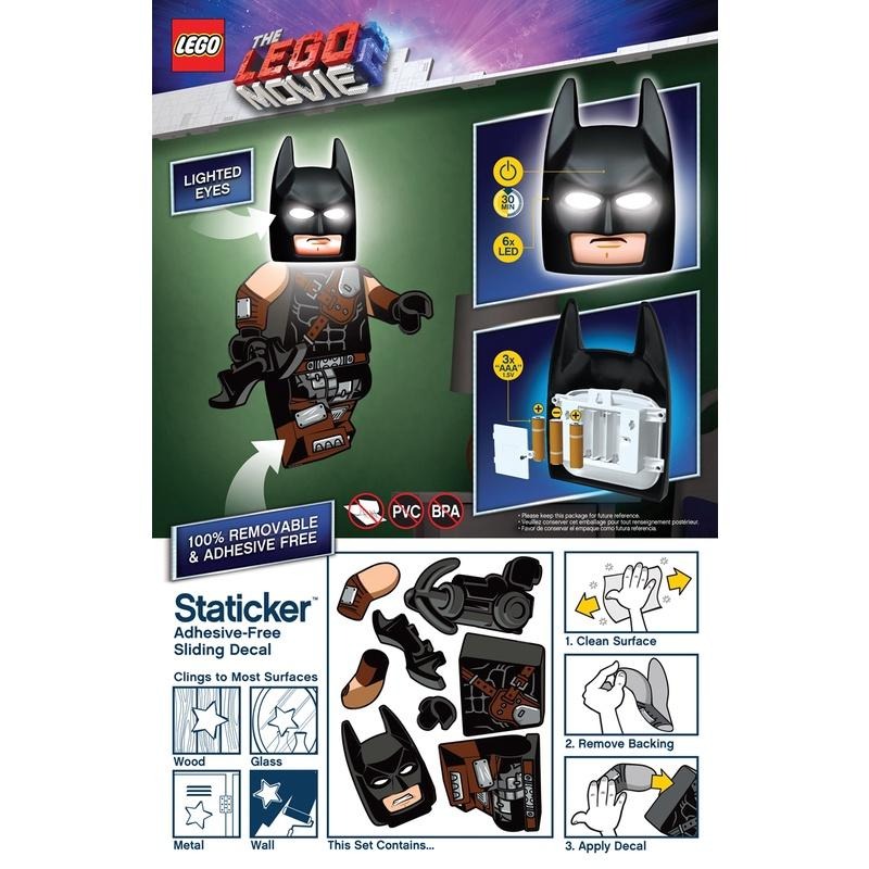 【磚星球】樂高 LEGO 壁燈 NI11 樂高玩電影 蝙蝠俠立體壁燈(附壁貼)-細節圖6