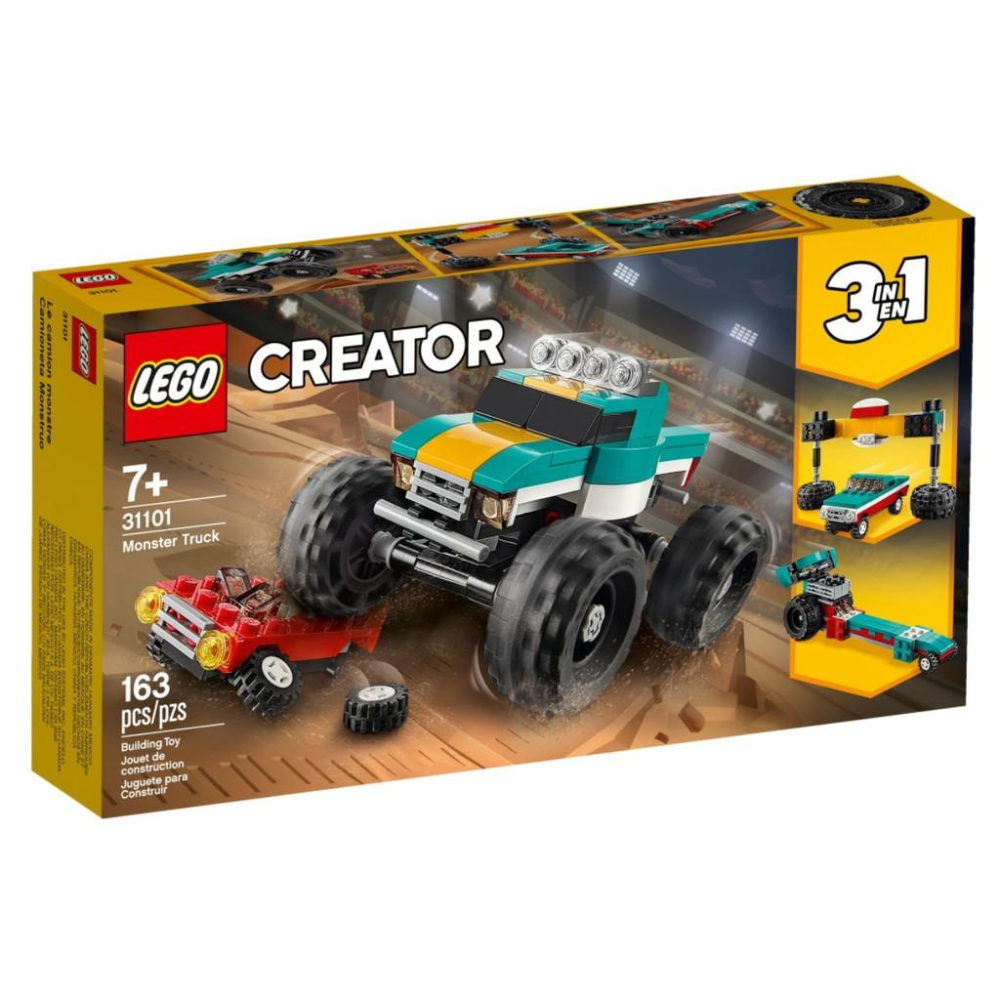 【磚星球】樂高 Lego 31101 創意三合一系列 怪獸卡車 Monster Truck-細節圖2