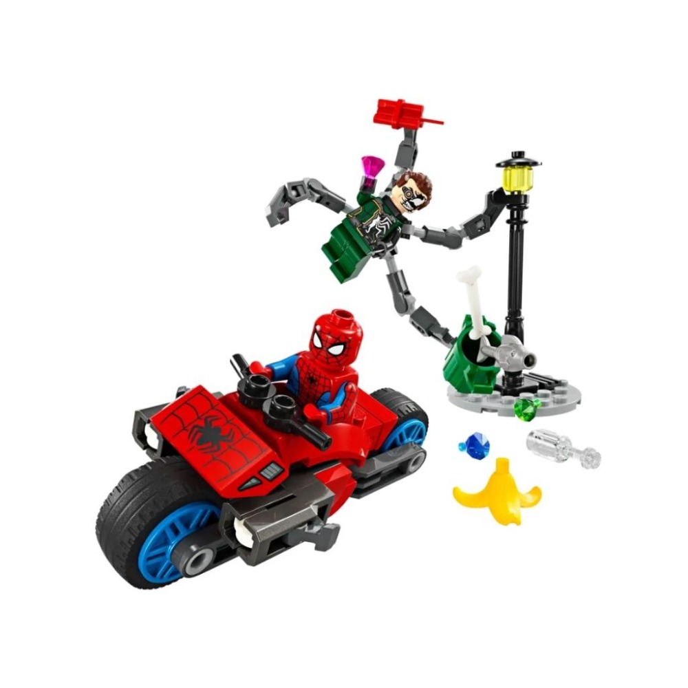 【磚星球】樂高 LEGO 76275 漫威系列 機車追逐:蜘蛛人 vs八爪博士 Spider-ManvsDoc Ock-細節圖3