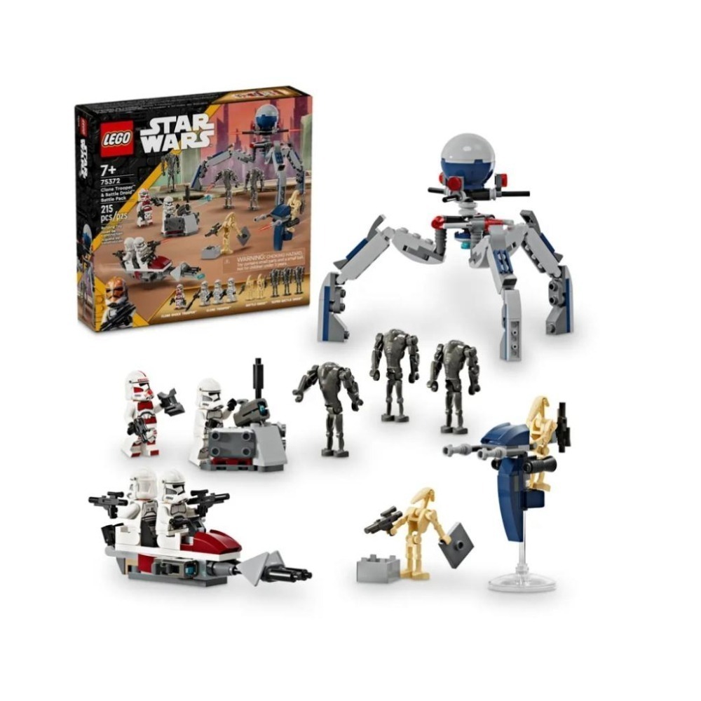 【磚星球】樂高 LEGO 75372 星際大戰系列 複製人士兵&戰鬥機器人Clone Trooper & Droid-細節圖2