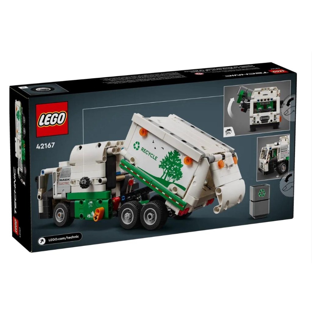 【磚星球】樂高 LEGO 42167 動力科技 Mack® LR 垃圾車 Electric Garbage Truck-細節圖4