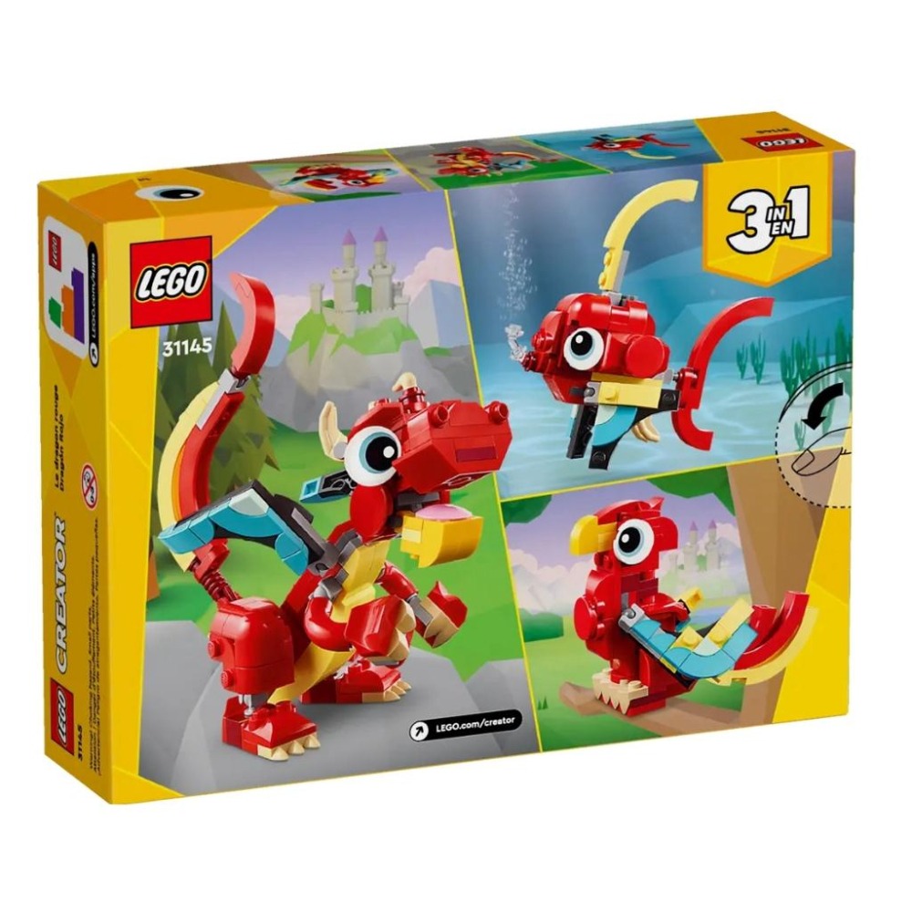 【磚星球】樂高 LEGO 31145 創意三合一系列 紅龍 Red Dragon-細節圖6