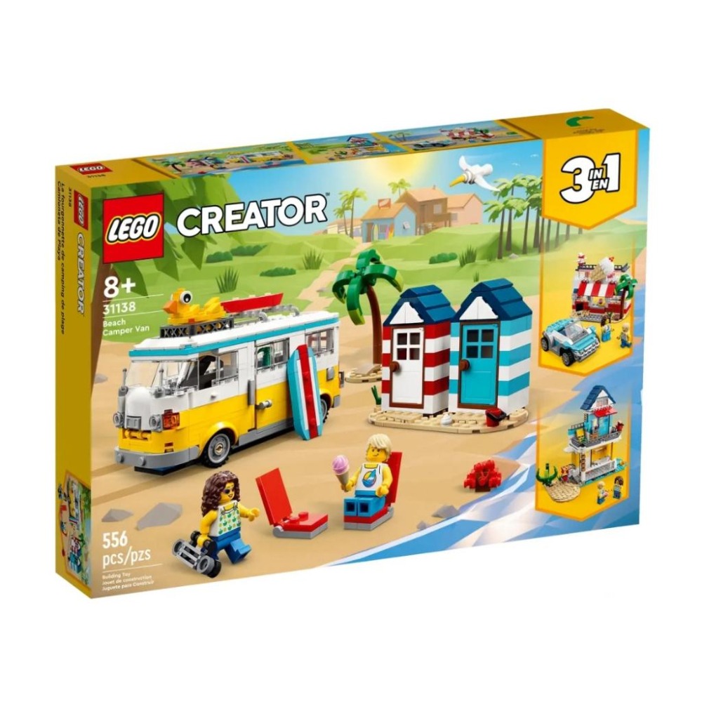 【磚星球】樂高 LEGO 31138 創意三合一系列 海灘露營車 Beach Camper Van-細節圖2